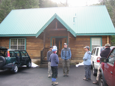 C5 members outside Dunsmuir Lodge