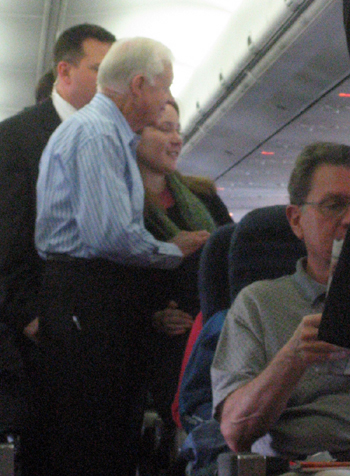 Jimmy Carter, NWA flight MSP -> LAX