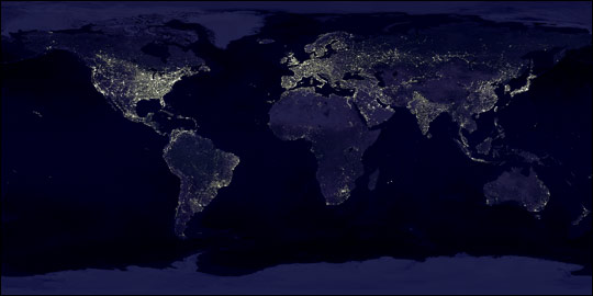 Earth's city lights